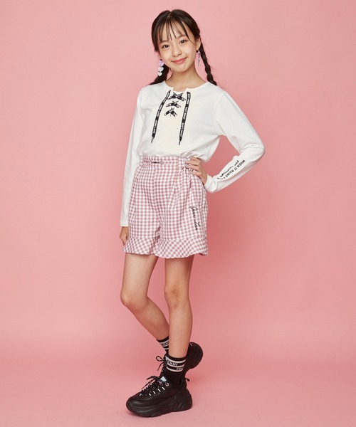JENNI love（ジェニィラブ）の「フロントレースアップロンT（Tシャツ/カットソー・キッズ・オフホワイト/ブラック/ミント・130cm/140cm/150cm/160cm）」の18枚目の写真