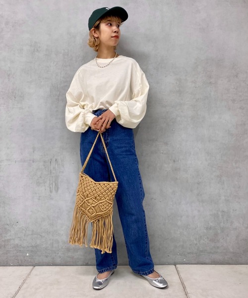 CIAOPANIC(チャオパニック)の「イニシャルキャップ(キャップ・レディース・ダークグリーン/ベージュ/ネイビー/サーモンピンク/グリーン/ピンク/ブラック・FREE)」の12枚目の写真