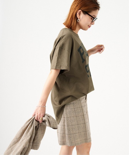 JOURNAL STANDARD(ジャーナルスタンダード)の「■ラウンドヘムロゴTシャツ(Tシャツ/カットソー・レディース・ブラック/ホワイト/カーキ・FREE)」の7枚目の写真