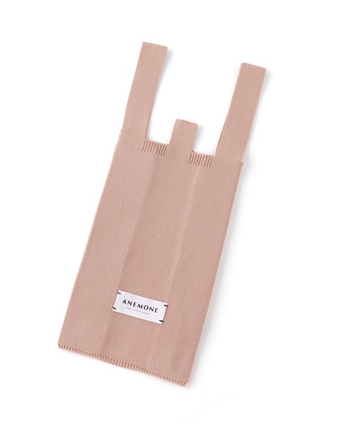 ANEMONE（アネモネ）の「シンプルニットのトートバッグ[S]（トートバッグ・レディース・ライトイエロー/ラベンダー/エメラルド/アイボリー/オレンジ/ライトピンク/ブラウン・FREE）」の8枚目の写真