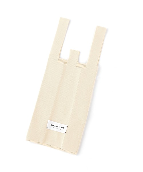 ANEMONE（アネモネ）の「シンプルニットのトートバッグ[S]（トートバッグ・レディース・ライトイエロー/ラベンダー/エメラルド/アイボリー/オレンジ/ライトピンク/ブラウン・FREE）」の12枚目の写真