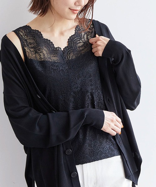 ROPE' PICNIC（ロペピクニック）の「前後2WAY総レースインナー（タンクトップ・レディース・ホワイト/ブラック/グレー・38/40）」の21枚目の写真