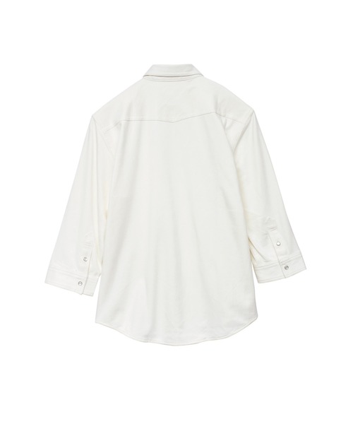 HIGH STREET（ハイストリート）の「HIGH STREET∴ポリエステルスエード七分袖ウエスタン風シャツ（シャツ/ブラウス・メンズ・アイボリー/ピンク/グレー系その他・L/M/S）」の15枚目の写真