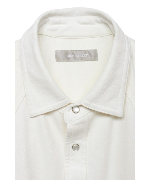 HIGH STREET（ハイストリート）の「HIGH STREET∴ポリエステルスエード七分袖ウエスタン風シャツ（シャツ/ブラウス・メンズ・アイボリー/ピンク/グレー系その他・L/M/S）」の16枚目の写真