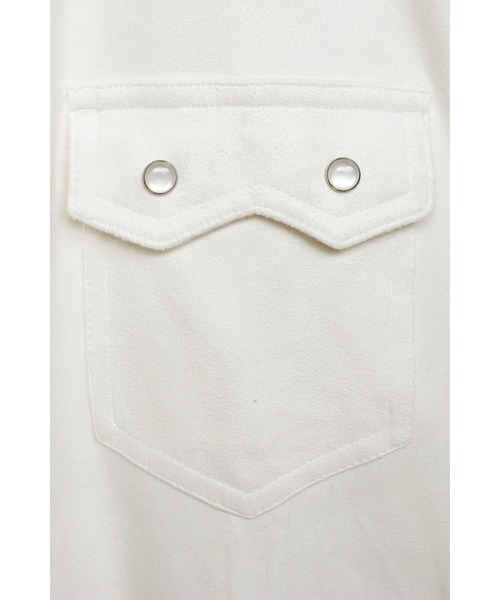 HIGH STREET（ハイストリート）の「HIGH STREET∴ポリエステルスエード七分袖ウエスタン風シャツ（シャツ/ブラウス・メンズ・アイボリー/ピンク/グレー系その他・L/M/S）」の17枚目の写真