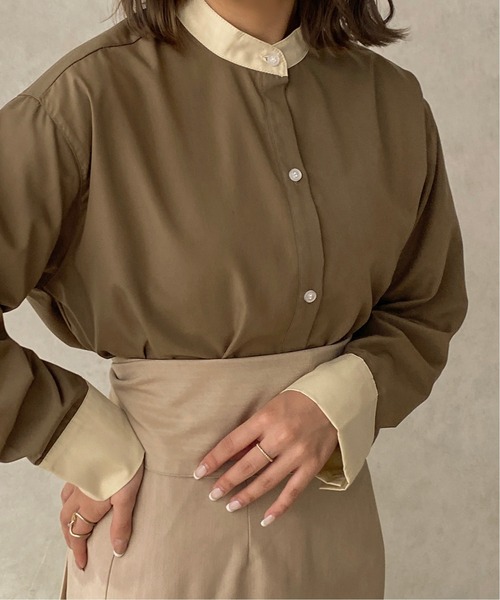 apres jour clair(アプレジュールクレア)の「【apres jour clair】アソートバンドカラーシャツ【ZOZOTOWN限定アイテム】(シャツ/ブラウス・レディース・ベージュ/ネイビー/アイボリー/ブラウン系その他・X-LARGE/フリー)」の16枚目の写真