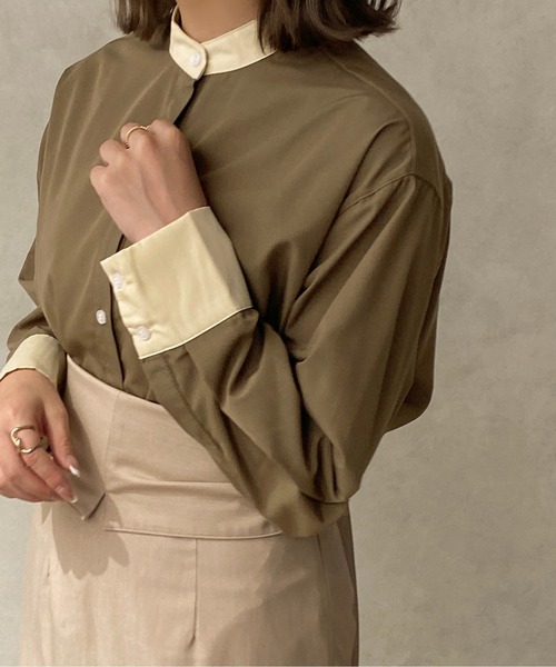 apres jour clair(アプレジュールクレア)の「【apres jour clair】アソートバンドカラーシャツ【ZOZOTOWN限定アイテム】(シャツ/ブラウス・レディース・ベージュ/ネイビー/アイボリー/ブラウン系その他・X-LARGE/フリー)」の12枚目の写真