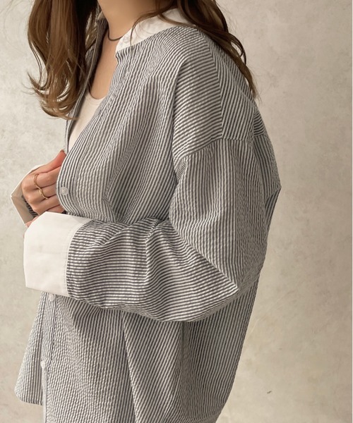 apres jour clair(アプレジュールクレア)の「【apres jour clair】アソートバンドカラーシャツ【ZOZOTOWN限定アイテム】(シャツ/ブラウス・レディース・ベージュ/ネイビー/アイボリー/ブラウン系その他・X-LARGE/フリー)」の14枚目の写真