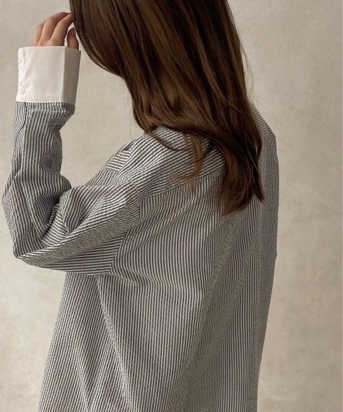 apres jour clair(アプレジュールクレア)の「【apres jour clair】アソートバンドカラーシャツ【ZOZOTOWN限定アイテム】(シャツ/ブラウス・レディース・ベージュ/ネイビー/アイボリー/ブラウン系その他・X-LARGE/フリー)」の20枚目の写真