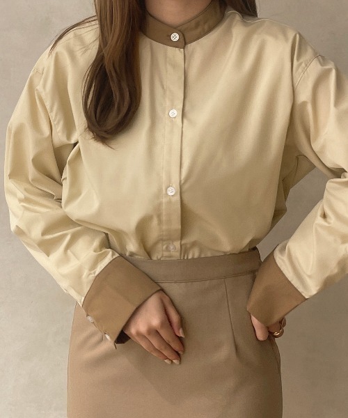apres jour clair(アプレジュールクレア)の「【apres jour clair】アソートバンドカラーシャツ【ZOZOTOWN限定アイテム】(シャツ/ブラウス・レディース・ベージュ/ネイビー/アイボリー/ブラウン系その他・X-LARGE/フリー)」の11枚目の写真