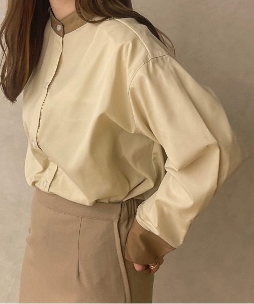 apres jour clair(アプレジュールクレア)の「【apres jour clair】アソートバンドカラーシャツ【ZOZOTOWN限定アイテム】(シャツ/ブラウス・レディース・ベージュ/ネイビー/アイボリー/ブラウン系その他・X-LARGE/フリー)」の5枚目の写真