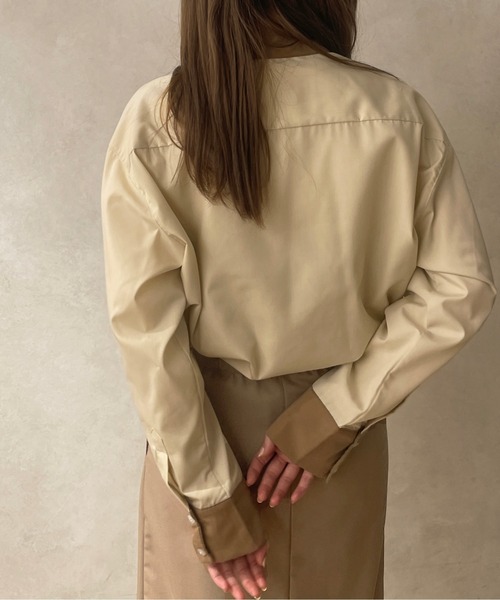 apres jour clair(アプレジュールクレア)の「【apres jour clair】アソートバンドカラーシャツ【ZOZOTOWN限定アイテム】(シャツ/ブラウス・レディース・ベージュ/ネイビー/アイボリー/ブラウン系その他・X-LARGE/フリー)」の15枚目の写真