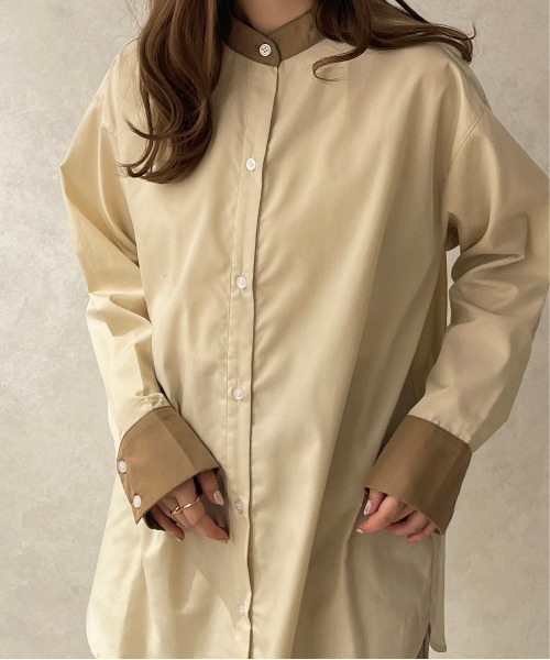 apres jour clair(アプレジュールクレア)の「【apres jour clair】アソートバンドカラーシャツ【ZOZOTOWN限定アイテム】(シャツ/ブラウス・レディース・ベージュ/ネイビー/アイボリー/ブラウン系その他・X-LARGE/フリー)」の6枚目の写真
