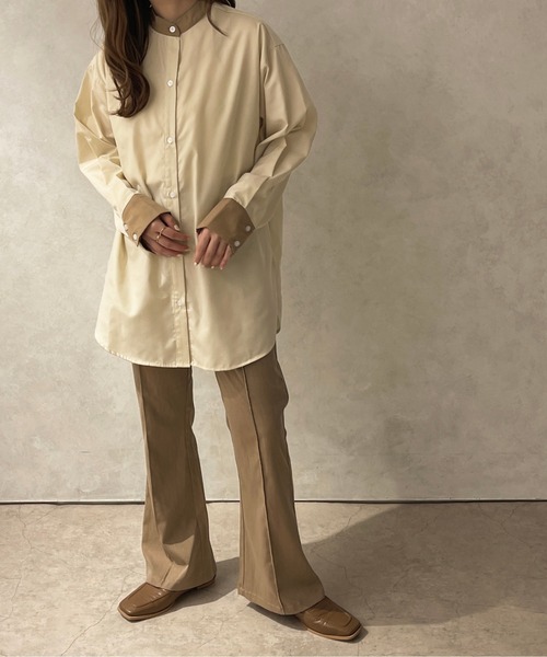 apres jour clair(アプレジュールクレア)の「【apres jour clair】アソートバンドカラーシャツ【ZOZOTOWN限定アイテム】(シャツ/ブラウス・レディース・ベージュ/ネイビー/アイボリー/ブラウン系その他・X-LARGE/フリー)」の9枚目の写真
