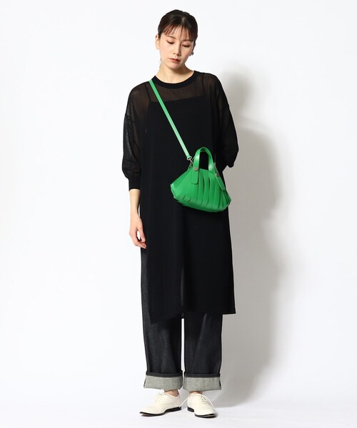 HIROKO HAYASHI（ヒロコハヤシ）の「◆OSSO VIVO(オッソ ヴィーヴォ)2wayバッグ（ハンドバッグ・レディース・オフホワイト/ブラック/グリーン/ブルー・00）」の13枚目の写真