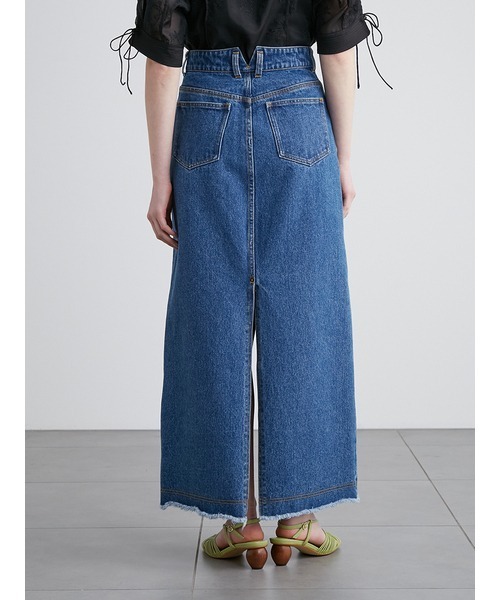 LILY BROWN（リリーブラウン）の「ディープスリットデニムスカート（デニムスカート・レディース・ライトブルー/オレンジ/ブルー・1/0）」の7枚目の写真