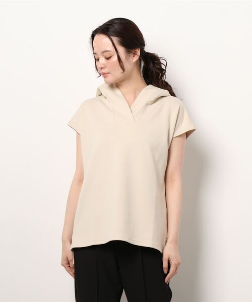 COTORICA（コトリカ）の「フレンチスリーブパーカ【セットアップ対応】（パーカー・レディース・アイボリー/ブラック/ブルー・SMALL/MEDIUM）」の2枚目の写真