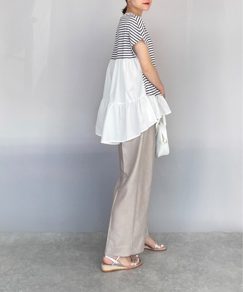 PICCIN（ピッチン）の「裾フリルカット切替えプルオーバー（Tシャツ/カットソー・レディース・ブラック/ネイビー/イエロー・M/L）」の11枚目の写真