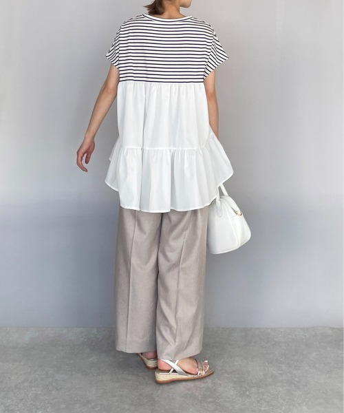 PICCIN（ピッチン）の「裾フリルカット切替えプルオーバー（Tシャツ/カットソー・レディース・ブラック/ネイビー/イエロー・M/L）」の12枚目の写真