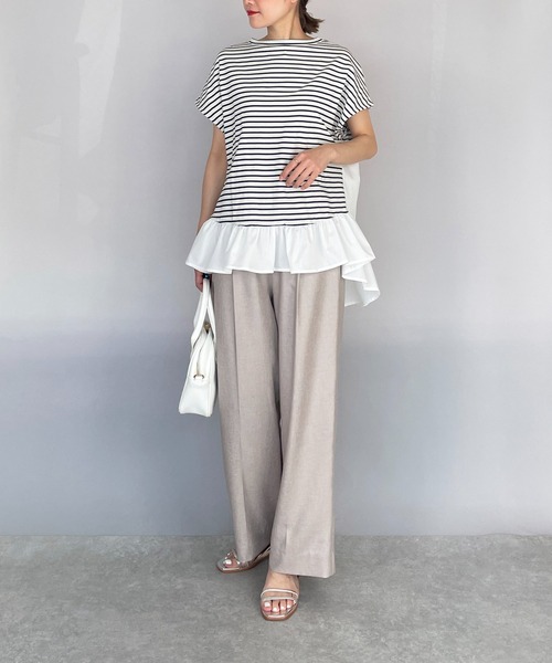 PICCIN（ピッチン）の「裾フリルカット切替えプルオーバー（Tシャツ/カットソー・レディース・ブラック/ネイビー/イエロー・M/L）」の10枚目の写真