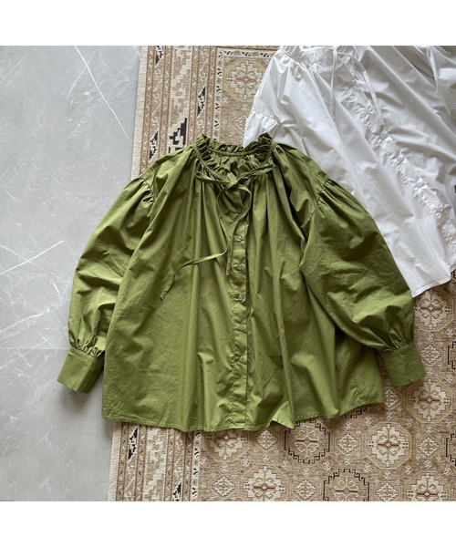 OWLLIDA apartment.(オルリダアパートメント)の「gather cotton blouse(シャツ/ブラウス・レディース・ホワイト/ケリー・FREE)」の5枚目の写真