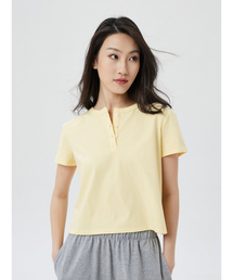 GAP | ソフトジャージー 半袖 ヘンリーネック Tシャツ(Tシャツ/カットソー)