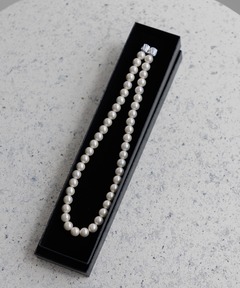 ゼクシィ9月号掲載≪マグネット式≫【慶弔両用】8mm玉貝パール一連ネックレス