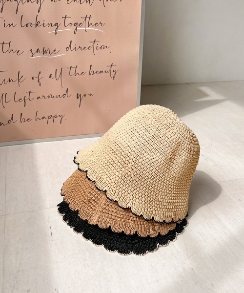 Bab（バブ）の「配色バケットハット（ハット・レディース・ブラック/アイボリー/キャメル・ONESIZE）」の11枚目の写真