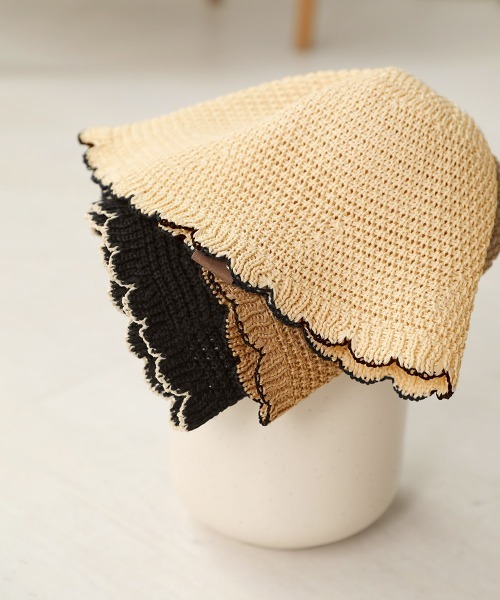 Bab（バブ）の「配色バケットハット（ハット・レディース・ブラック/アイボリー/キャメル・ONESIZE）」の9枚目の写真