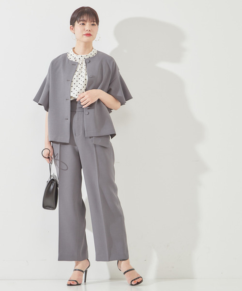 Tiara(ティアラ)の「サテンドットプリントハイネックギャザースリーブブラウス(シャツ/ブラウス・レディース・チャコールグレー/ブラック/オフホワイト・FREE)」の11枚目の写真