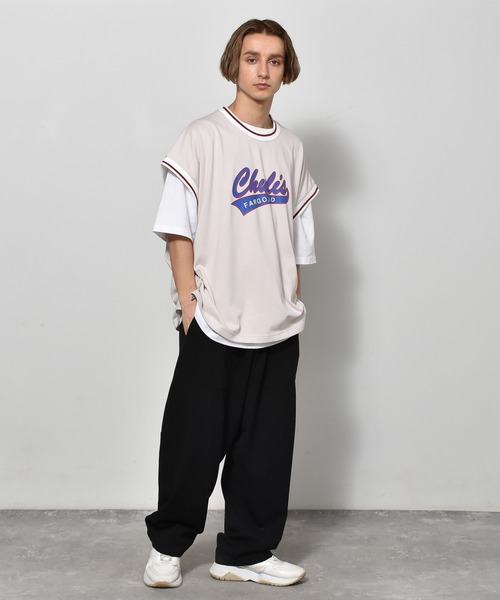 Starting Over(スターティングオーバー)の「裏毛リブラインプリントベスト(ベスト・メンズ・チャコール/アイボリー/グリーン・L/XL/M)」の4枚目の写真