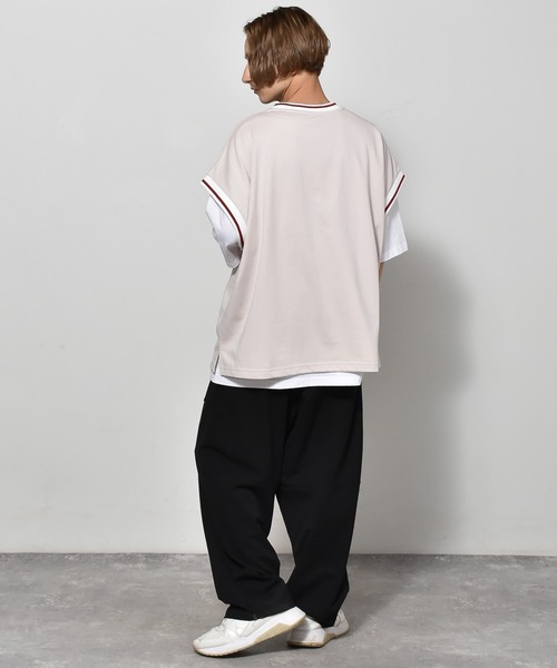 Starting Over(スターティングオーバー)の「裏毛リブラインプリントベスト(ベスト・メンズ・チャコール/アイボリー/グリーン・L/XL/M)」の5枚目の写真