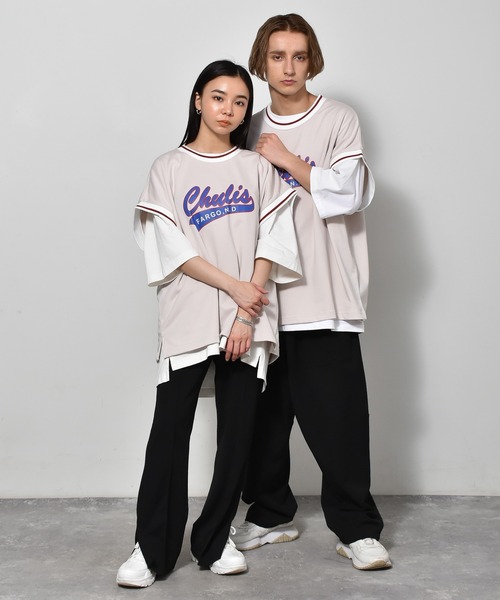 Starting Over(スターティングオーバー)の「裏毛リブラインプリントベスト(ベスト・メンズ・チャコール/アイボリー/グリーン・L/XL/M)」の6枚目の写真