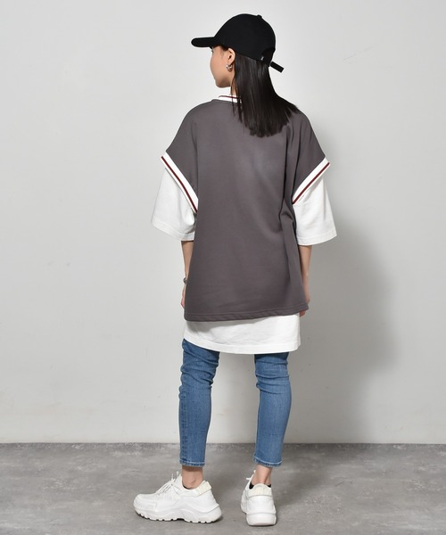 Starting Over(スターティングオーバー)の「裏毛リブラインプリントベスト(ベスト・メンズ・チャコール/アイボリー/グリーン・L/XL/M)」の8枚目の写真