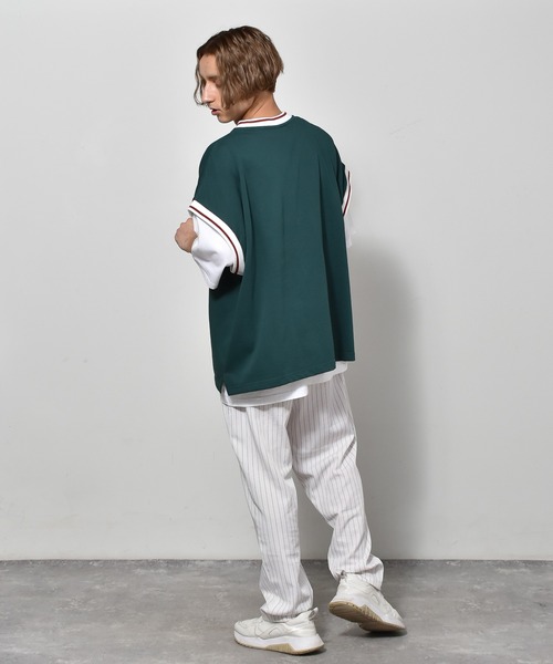 Starting Over(スターティングオーバー)の「裏毛リブラインプリントベスト(ベスト・メンズ・チャコール/アイボリー/グリーン・L/XL/M)」の15枚目の写真