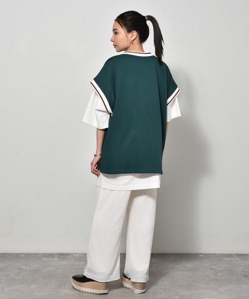 Starting Over(スターティングオーバー)の「裏毛リブラインプリントベスト(ベスト・メンズ・チャコール/アイボリー/グリーン・L/XL/M)」の13枚目の写真