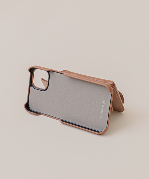 ensemble(皮革ブランド)（アンサンブル）の「iPhoneケースポルテ3 　【iPhone13 iPhone13Pro iPhone13mini iPhone12 iPhone12Pro  iPhone11   iPhone6/6s/7/8/SE2/SE3 対応】（スマホケース/カバー・レディース・グレー/ライトグレー/カーキ/ベージュ/ブラウン/ブラック・C/D/A/E/B/F）」の15枚目の写真