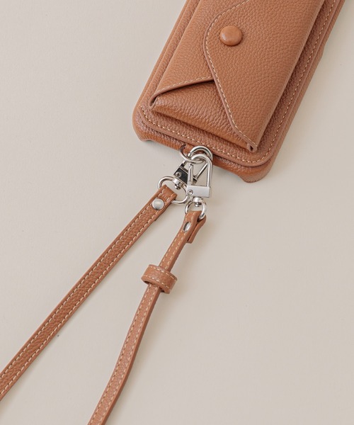 ensemble(皮革ブランド)（アンサンブル）の「iPhoneケースポルテ3 　【iPhone13 iPhone13Pro iPhone13mini iPhone12 iPhone12Pro  iPhone11   iPhone6/6s/7/8/SE2/SE3 対応】（スマホケース/カバー・レディース・グレー/ライトグレー/カーキ/ベージュ/ブラウン/ブラック・C/D/A/E/B/F）」の16枚目の写真