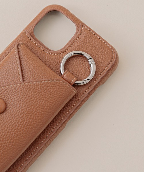 ensemble(皮革ブランド)（アンサンブル）の「iPhoneケースポルテ3 　【iPhone13 iPhone13Pro iPhone13mini iPhone12 iPhone12Pro  iPhone11   iPhone6/6s/7/8/SE2/SE3 対応】（スマホケース/カバー・レディース・グレー/ライトグレー/カーキ/ベージュ/ブラウン/ブラック・C/D/A/E/B/F）」の17枚目の写真