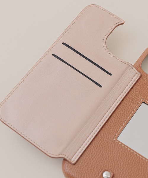 ensemble(皮革ブランド)（アンサンブル）の「iPhoneケースポルテ3 　【iPhone13 iPhone13Pro iPhone13mini iPhone12 iPhone12Pro  iPhone11   iPhone6/6s/7/8/SE2/SE3 対応】（スマホケース/カバー・レディース・グレー/ライトグレー/カーキ/ベージュ/ブラウン/ブラック・C/D/A/E/B/F）」の19枚目の写真