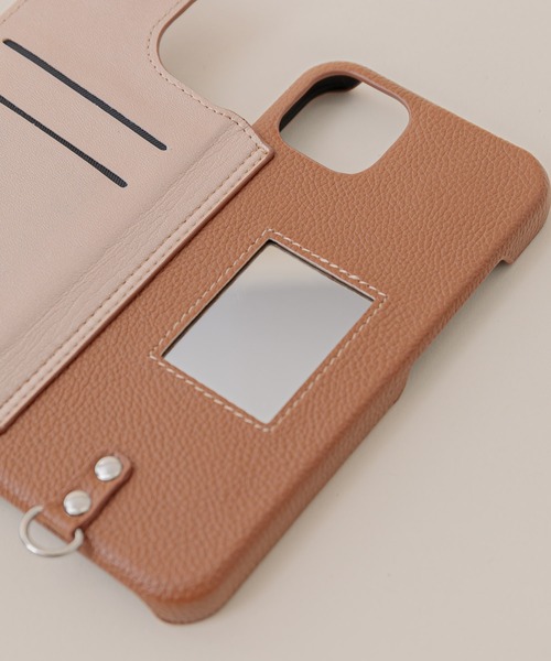 ensemble(皮革ブランド)（アンサンブル）の「iPhoneケースポルテ3 　【iPhone13 iPhone13Pro iPhone13mini iPhone12 iPhone12Pro  iPhone11   iPhone6/6s/7/8/SE2/SE3 対応】（スマホケース/カバー・レディース・グレー/ライトグレー/カーキ/ベージュ/ブラウン/ブラック・C/D/A/E/B/F）」の20枚目の写真