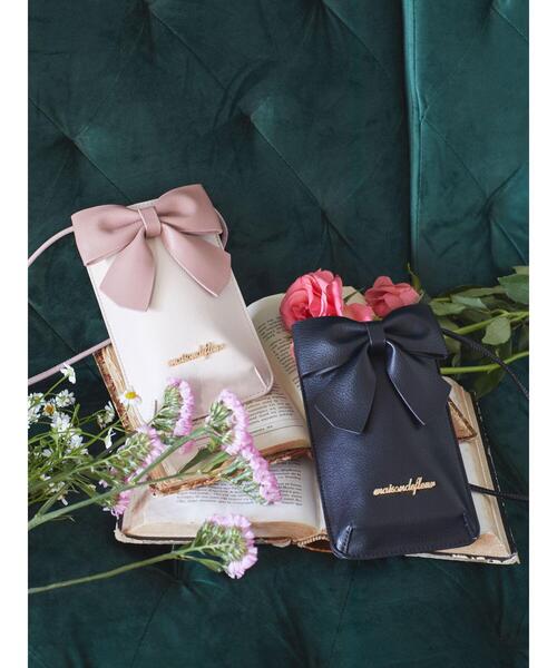 Maison de FLEUR（メゾンドフルール）の「リボンガジェットショルダーバッグ（ショルダーバッグ・レディース・アイボリー/ブラック・FREE）」の8枚目の写真