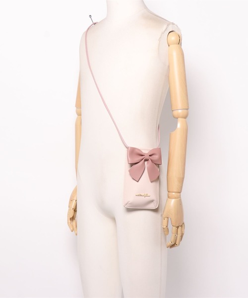 Maison de FLEUR（メゾンドフルール）の「リボンガジェットショルダーバッグ（ショルダーバッグ・レディース・アイボリー/ブラック・FREE）」の6枚目の写真