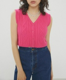 LAGUA GEM | CABLE KNIT VEST ケーブルニットベスト(ベスト)