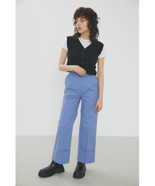 LAGUA GEM（ラグアジェム）の「CABLE KNIT VEST ケーブルニットベスト（ベスト・レディース・ピンク/ブラック/ブルー/ホワイト/オレンジ・FREE）」の6枚目の写真