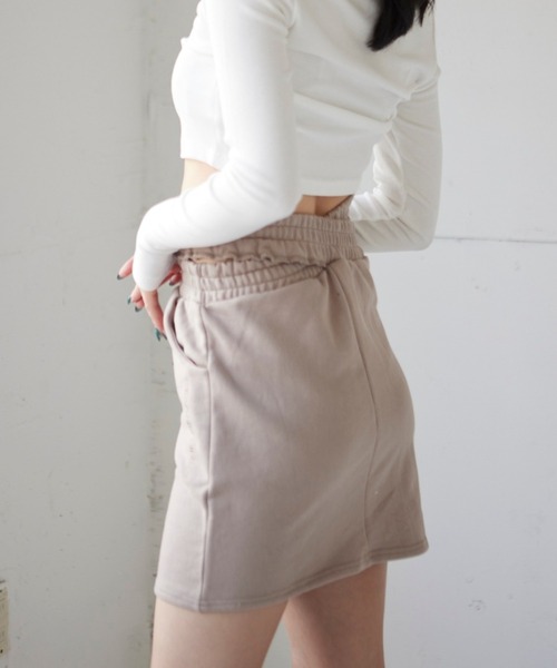 FIG&VIPER（フィグアンドバイパー）の「ダブルカットミニSK（スカート・レディース・ダークグレー/ライトベージュ・FREE）」の13枚目の写真