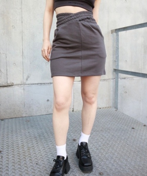 FIG&VIPER（フィグアンドバイパー）の「ダブルカットミニSK（スカート・レディース・ダークグレー/ライトベージュ・FREE）」の3枚目の写真