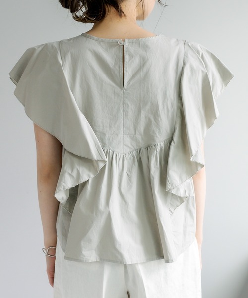 PUAL CE CIN（ピュアルセシン）の「フリルプルオーバーブラウス（シャツ/ブラウス・レディース・ライトグレー/ブラック/オフホワイト・FREE）」の17枚目の写真