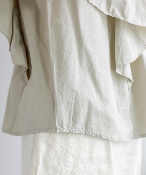 PUAL CE CIN（ピュアルセシン）の「フリルプルオーバーブラウス（シャツ/ブラウス・レディース・ライトグレー/ブラック/オフホワイト・FREE）」の15枚目の写真