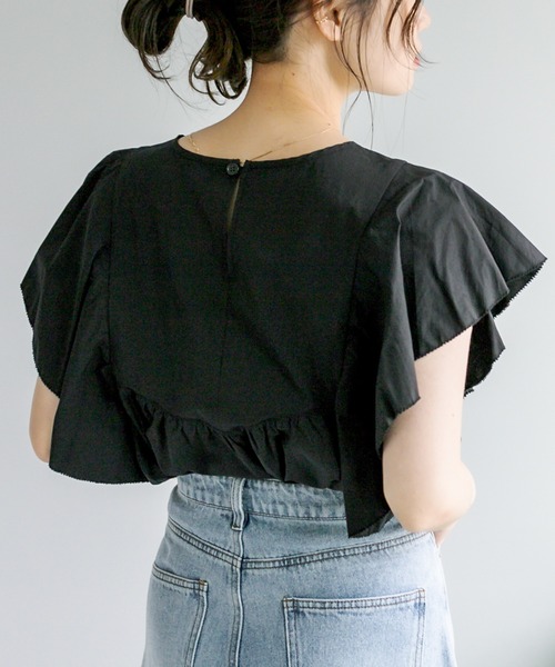 PUAL CE CIN（ピュアルセシン）の「フリルプルオーバーブラウス（シャツ/ブラウス・レディース・ライトグレー/ブラック/オフホワイト・FREE）」の21枚目の写真